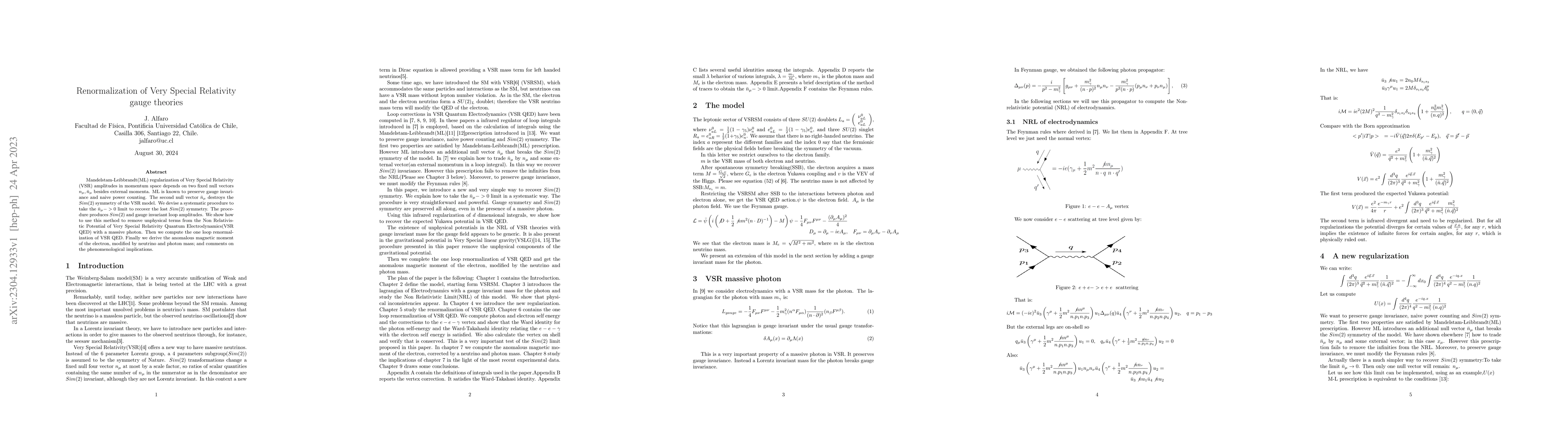Thumbnail for Renormalization of Very Special Relativity gauge theories