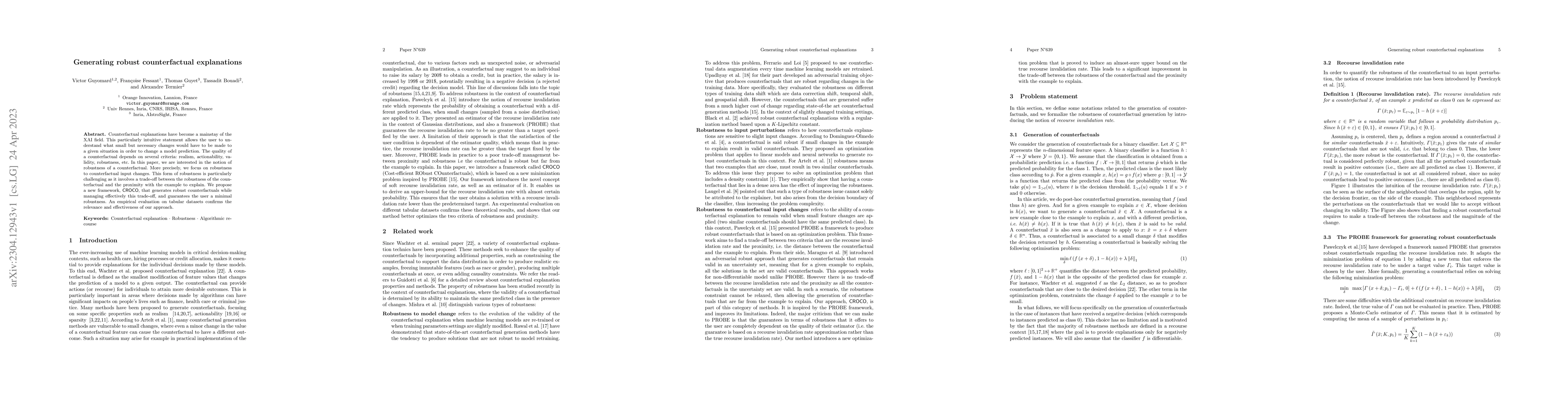 Thumbnail for Generating robust counterfactual explanations