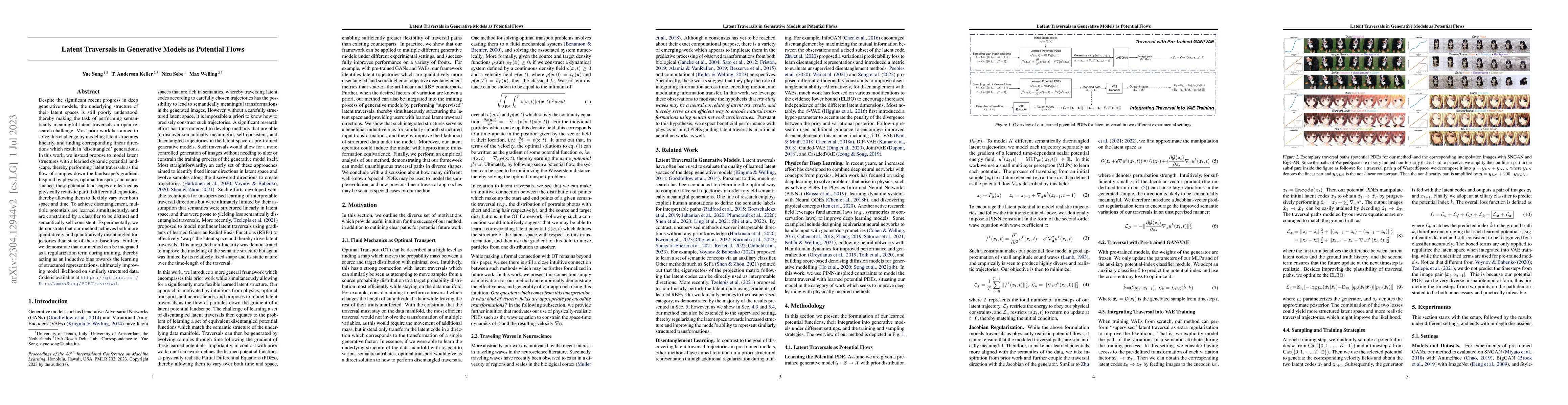 Thumbnail for Latent Traversals in Generative Models as Potential Flows