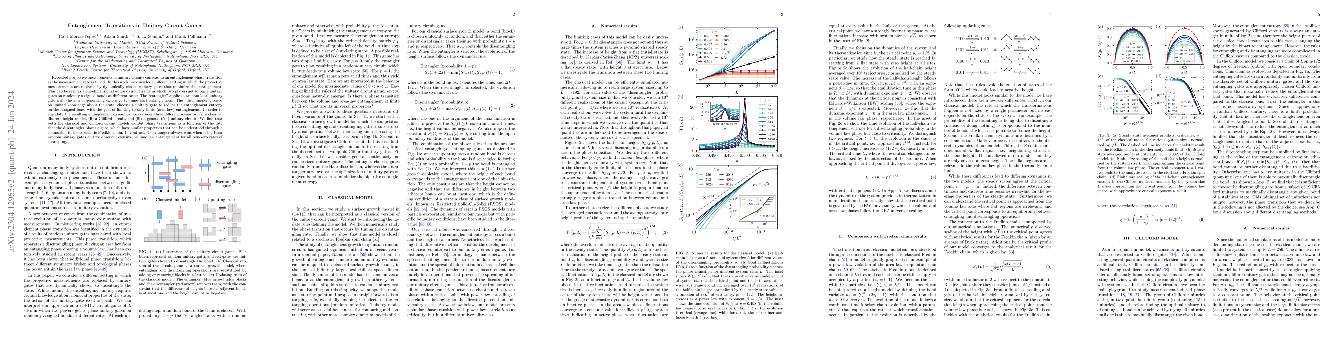 Thumbnail for Entanglement Transitions in Unitary Circuit Games