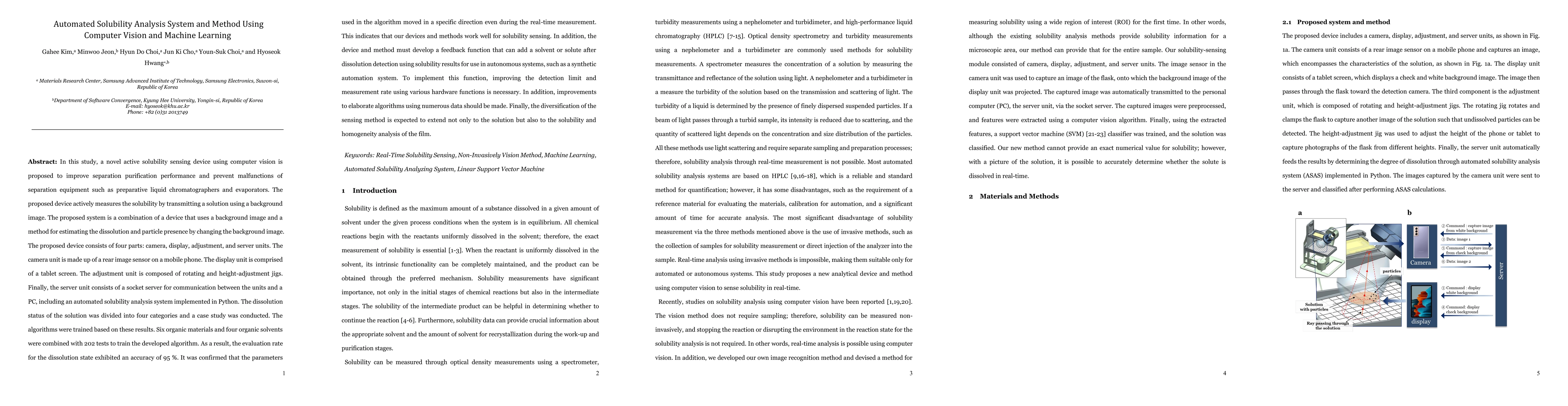 Thumbnail for Automated Solubility Analysis System and Method Using Computer Vision
  and Machine Learning