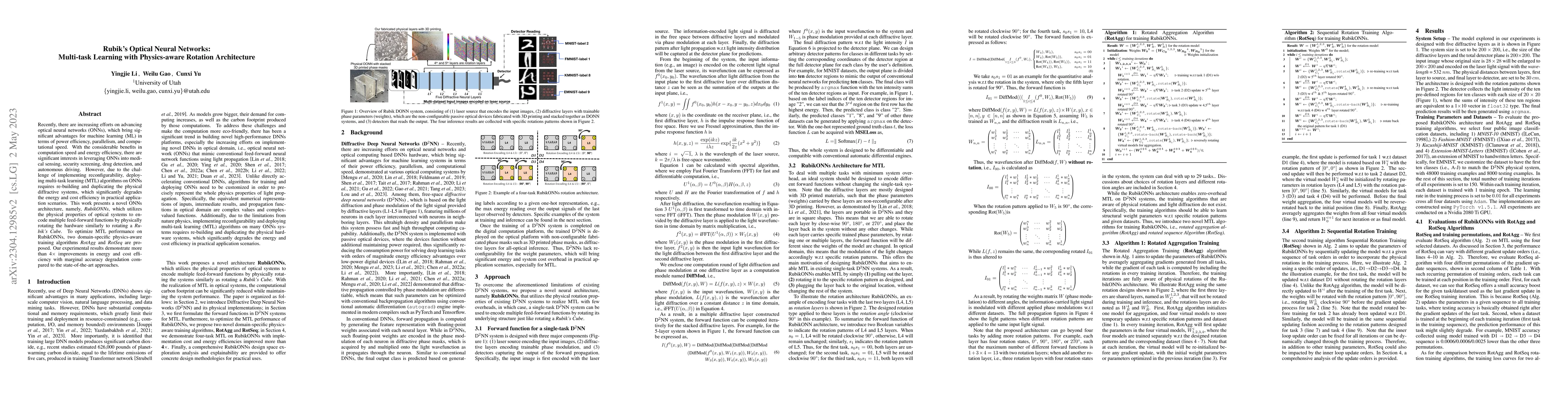 Thumbnail for Rubik's Optical Neural Networks: Multi-task Learning with Physics-aware
  Rotation Architecture