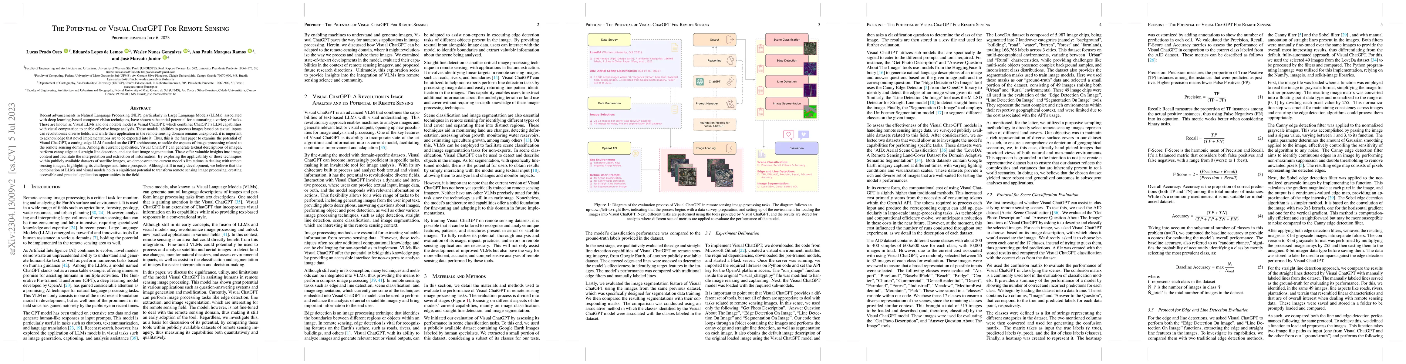 Thumbnail for The Potential of Visual ChatGPT For Remote Sensing