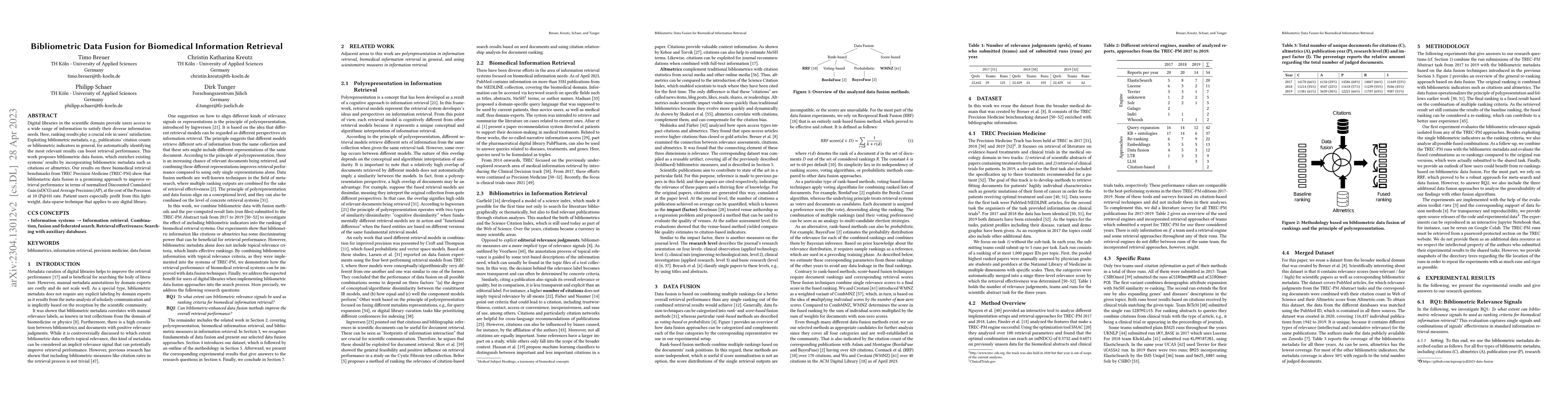 Thumbnail for Bibliometric Data Fusion for Biomedical Information Retrieval