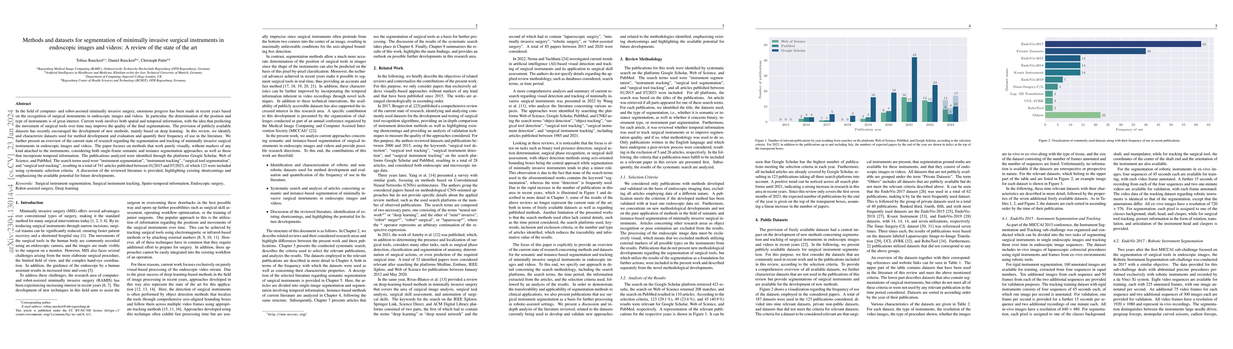 Thumbnail for Methods and datasets for segmentation of minimally invasive surgical
  instruments in endoscopic images and videos: A review of the state of the art