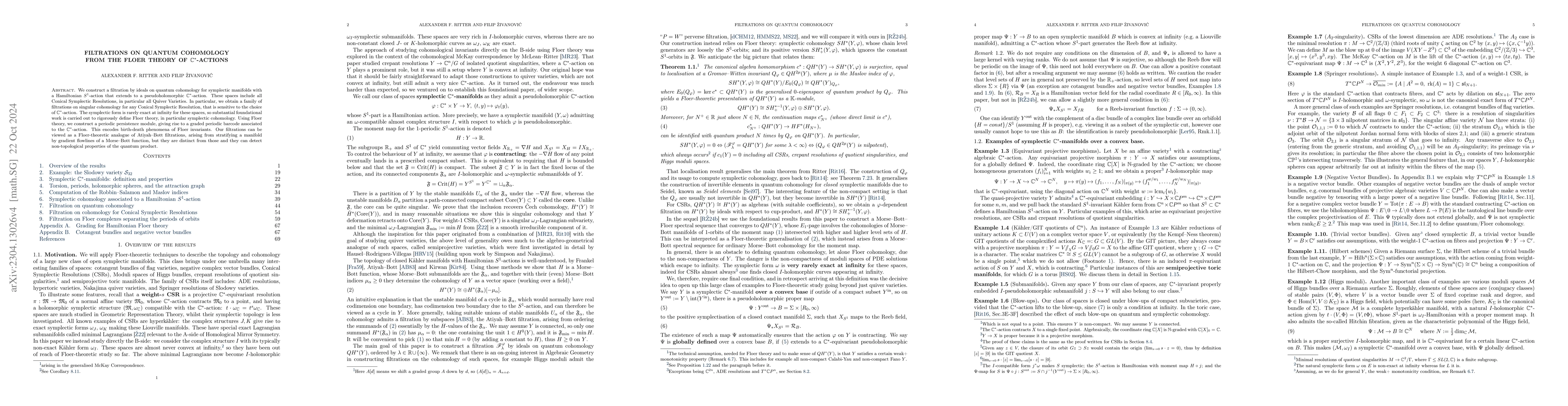 Thumbnail for Symplectic $\mathbb{C}^*$-manifolds I: Filtration on Quantum Cohomology