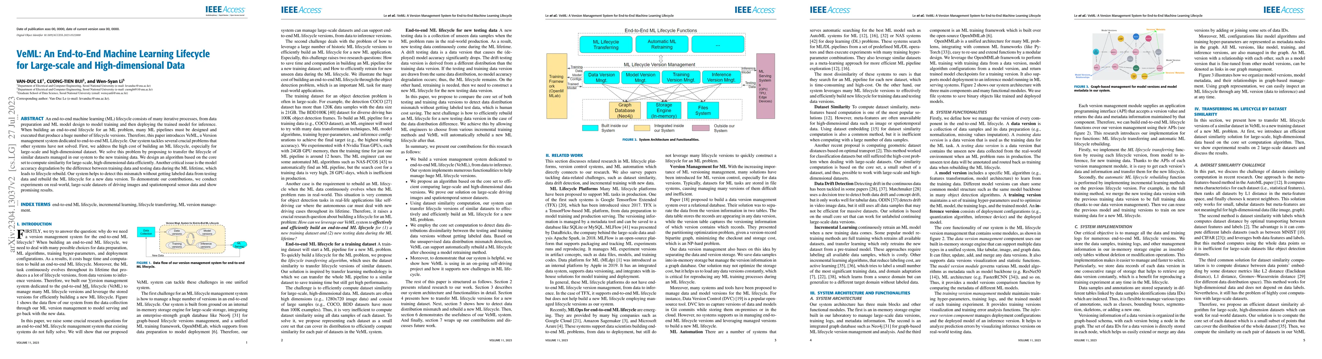 Thumbnail for VeML: An End-to-End Machine Learning Lifecycle for Large-scale and
  High-dimensional Data