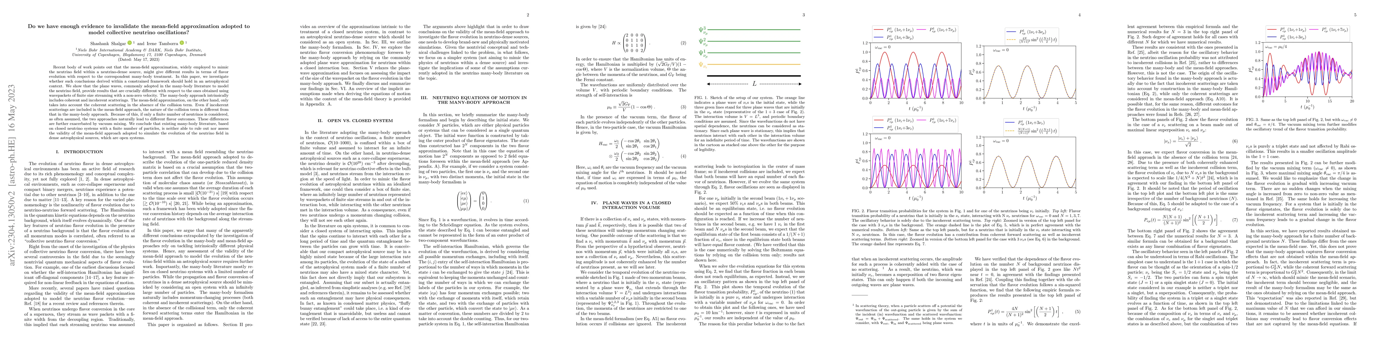 Thumbnail for Do we have enough evidence to invalidate the mean-field approximation
  adopted to model collective neutrino oscillations?