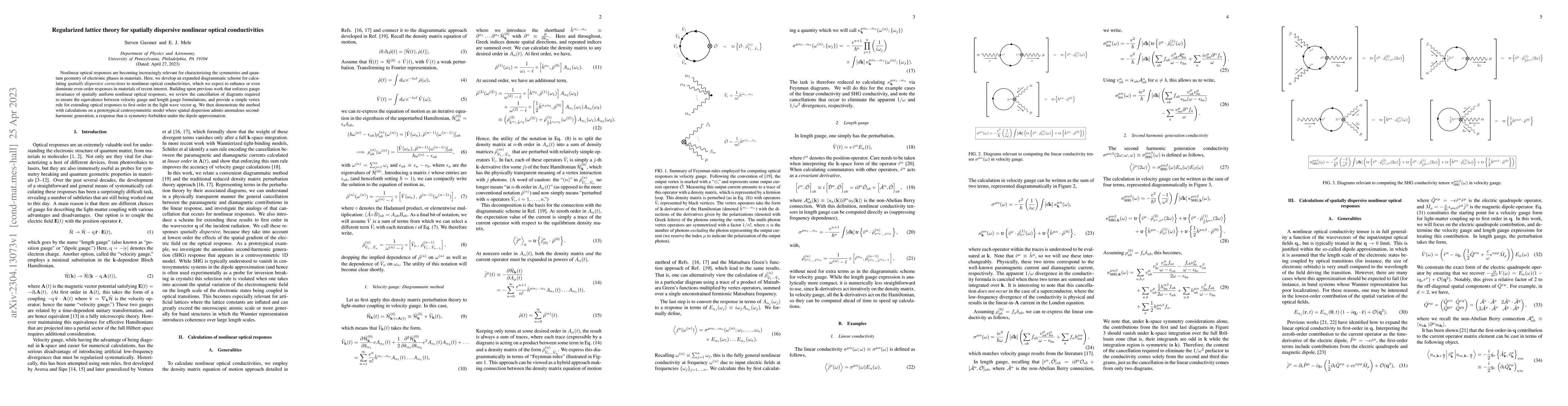 Thumbnail for Regularized lattice theory for spatially dispersive nonlinear optical
  conductivities