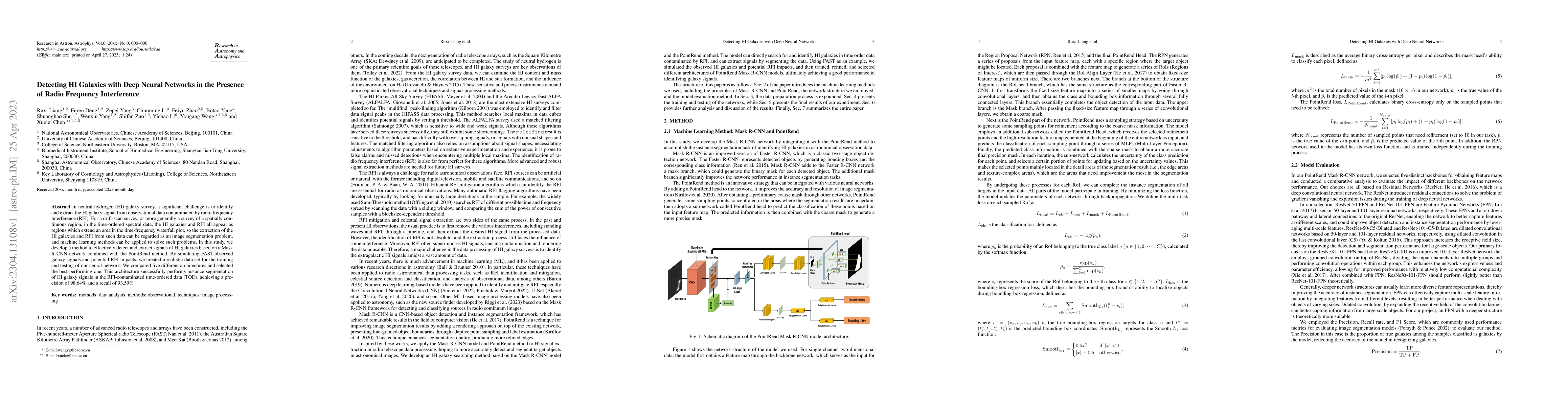 Thumbnail for Detecting HI Galaxies with Deep Neural Networks in the Presence of Radio
  Frequency Interference
