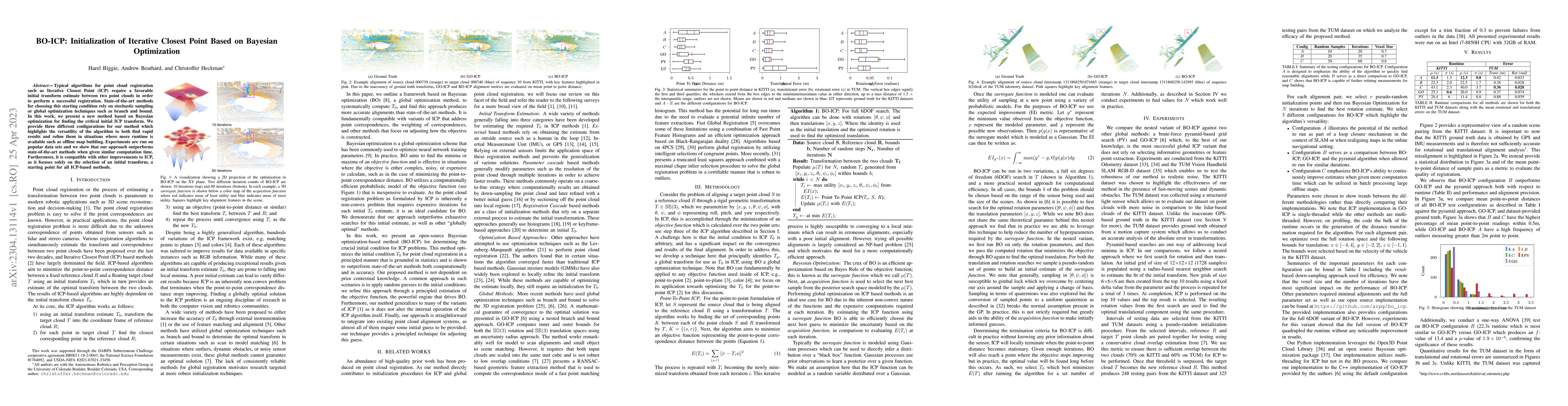 Thumbnail for BO-ICP: Initialization of Iterative Closest Point Based on Bayesian
  Optimization