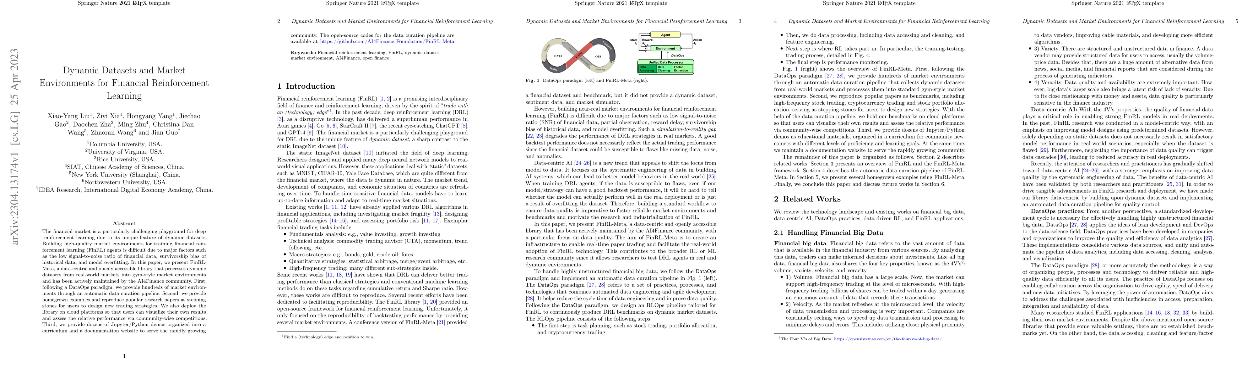 Thumbnail for Dynamic Datasets and Market Environments for Financial Reinforcement
  Learning