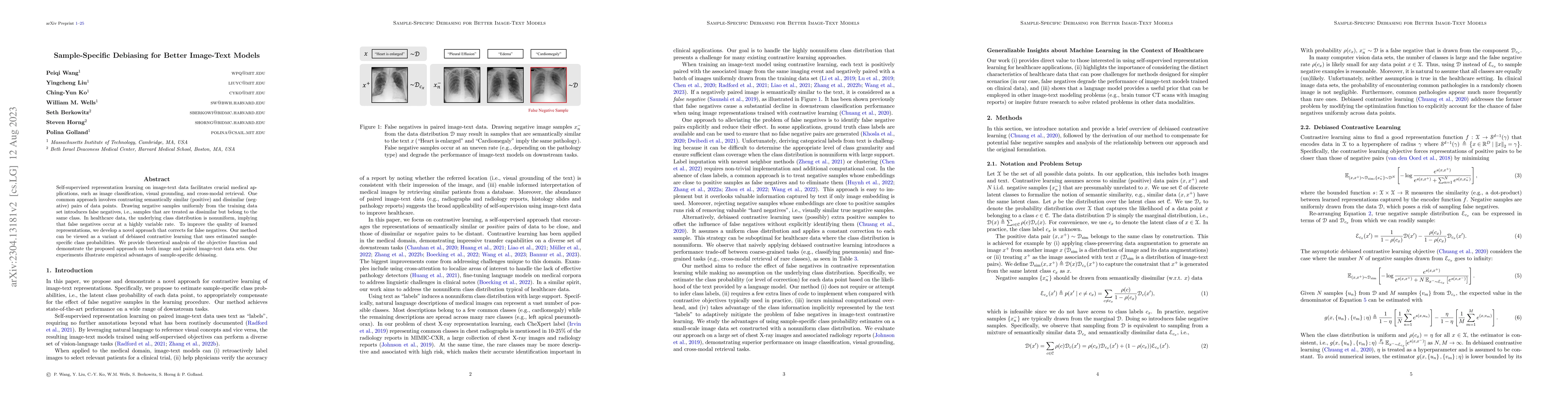 Thumbnail for Sample-Specific Debiasing for Better Image-Text Models