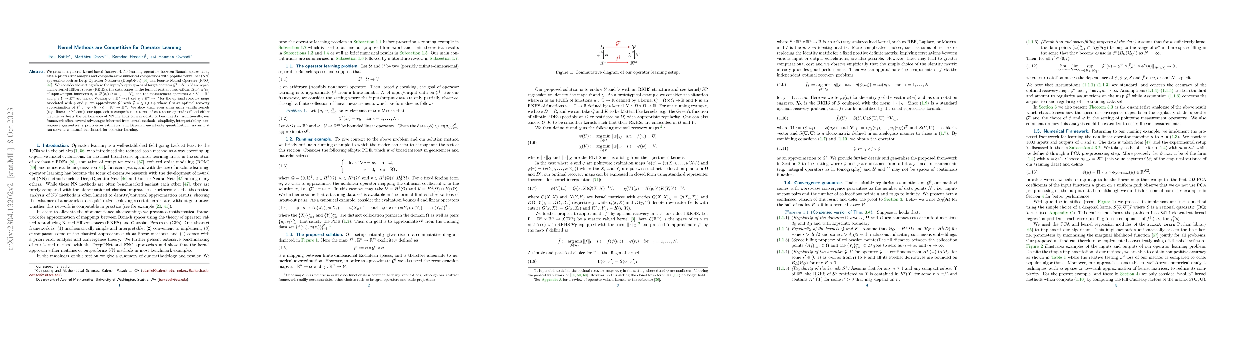 Thumbnail for Kernel Methods are Competitive for Operator Learning
