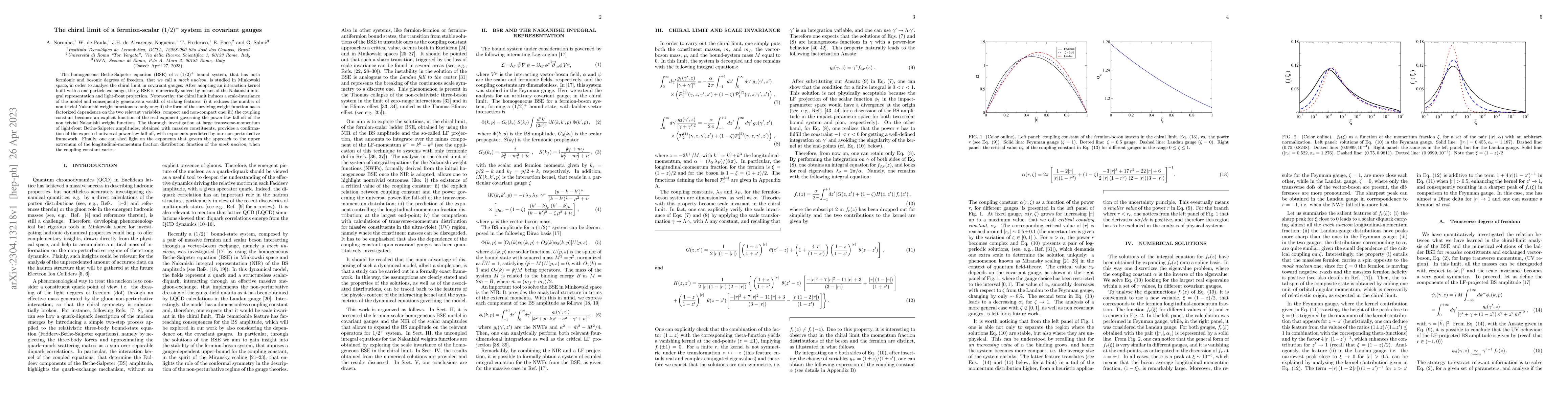 Thumbnail for The chiral limit of a fermion-scalar $(1/2)^+$ system in covariant
  gauges