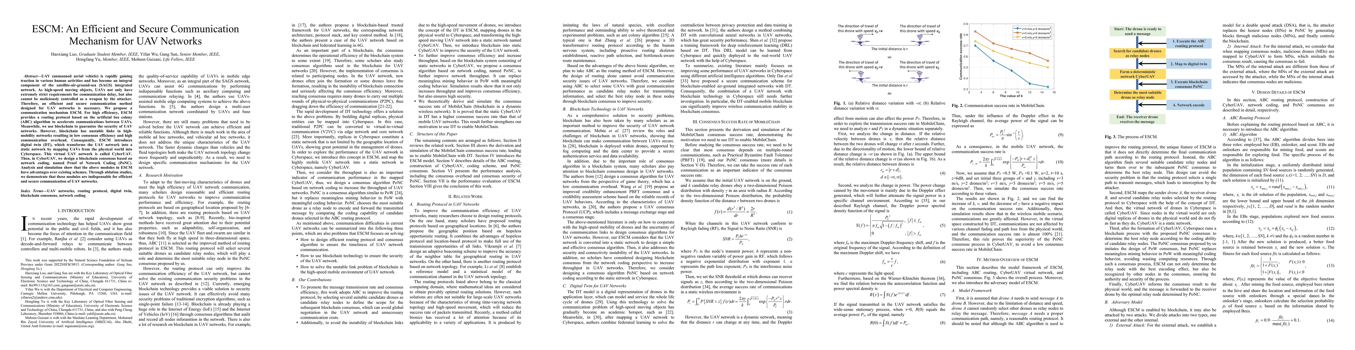 Thumbnail for ESCM: An Efficient and Secure Communication Mechanism for UAV Networks