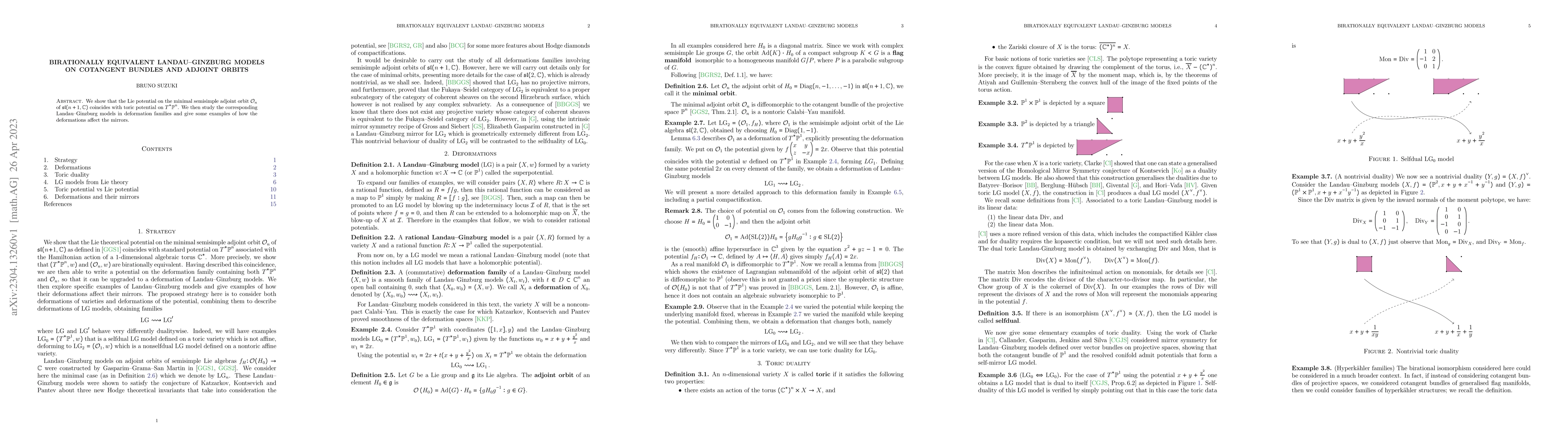 Thumbnail for Birationally equivalent Landau-Ginzburg models on cotangent bundles and
  adjoint orbits