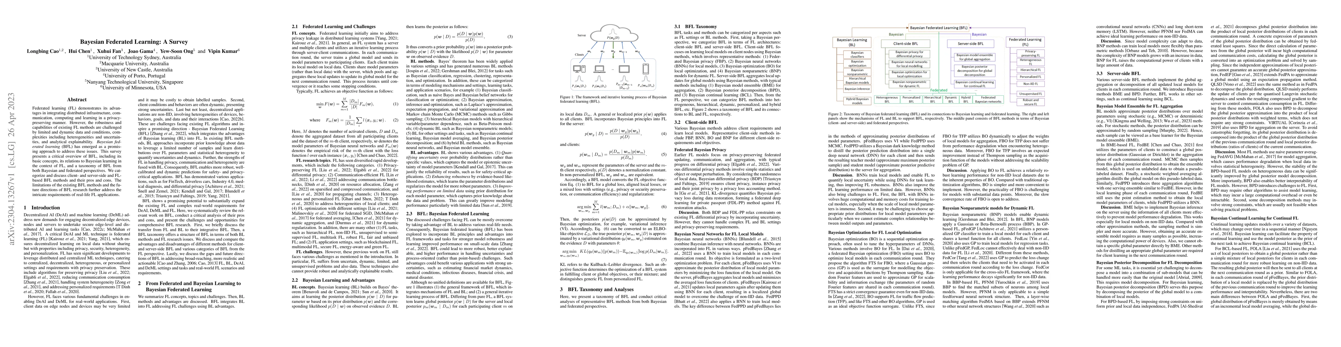 Thumbnail for Bayesian Federated Learning: A Survey