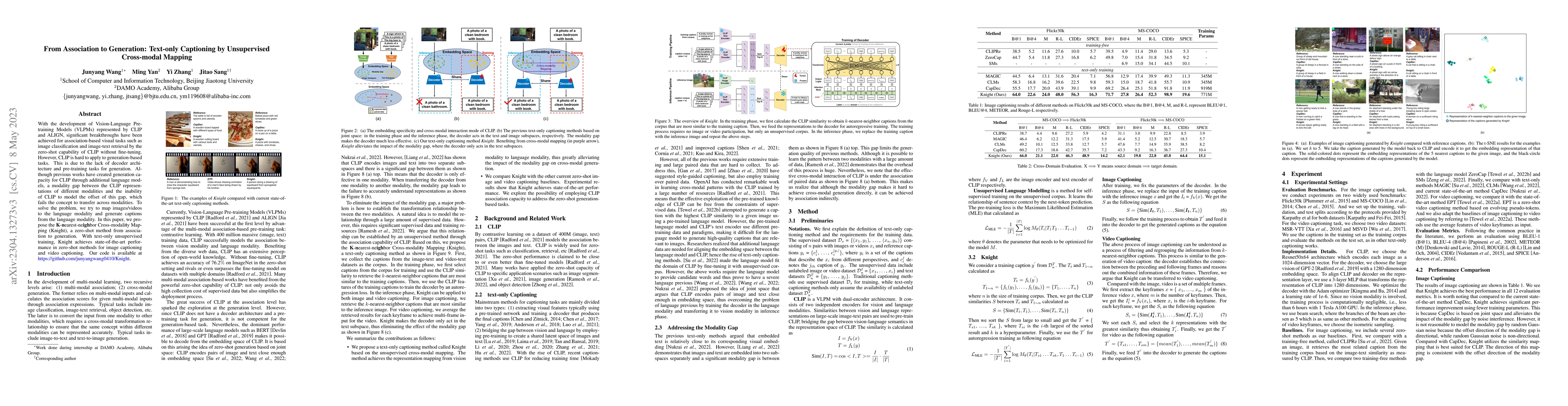 Thumbnail for From Association to Generation: Text-only Captioning by Unsupervised
  Cross-modal Mapping