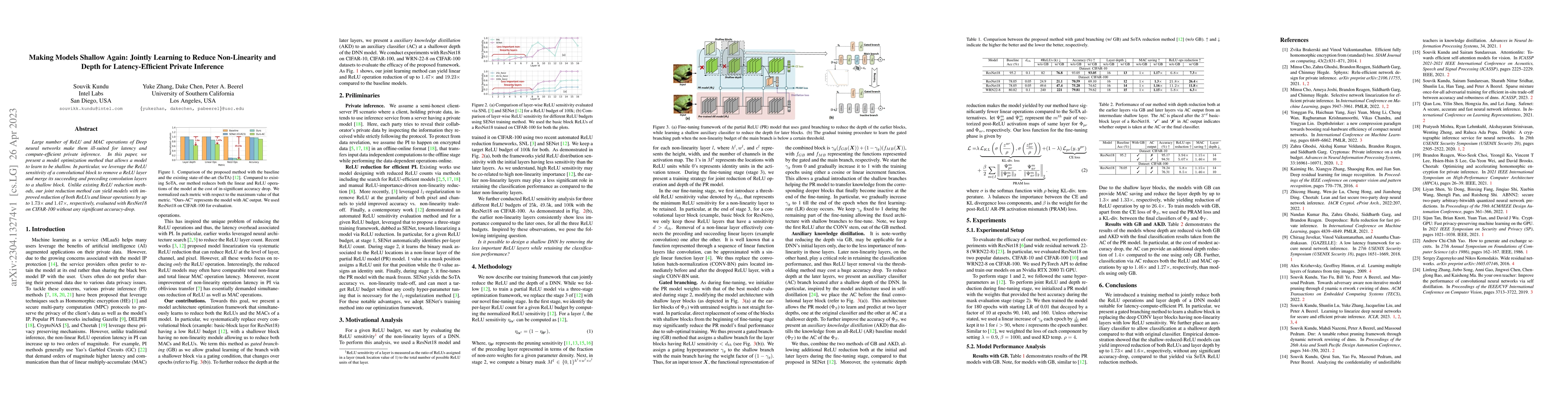 Thumbnail for Making Models Shallow Again: Jointly Learning to Reduce Non-Linearity
  and Depth for Latency-Efficient Private Inference