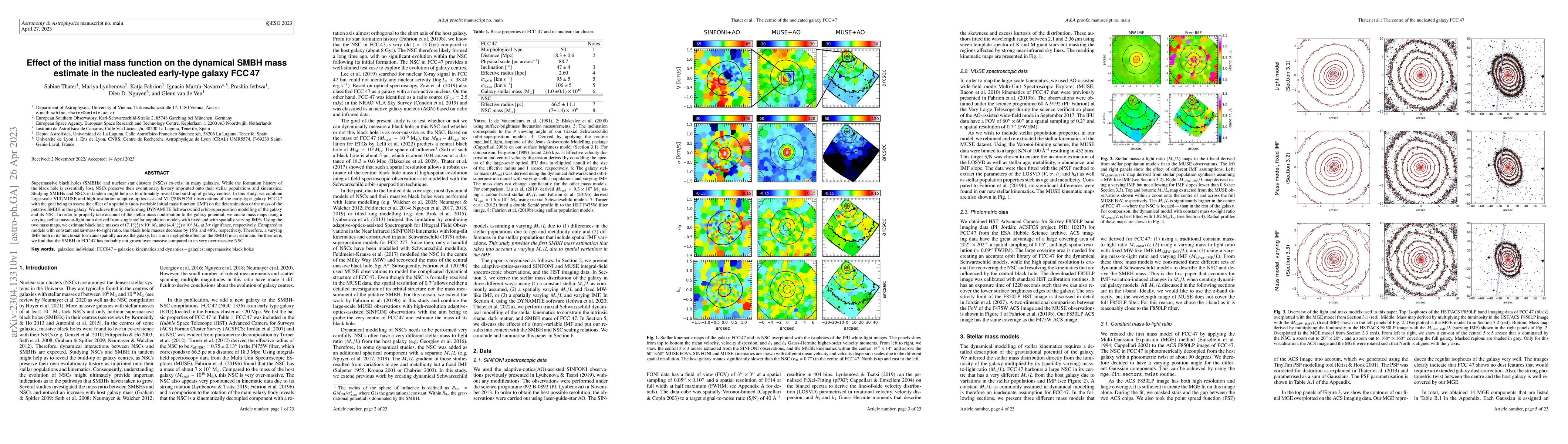 Thumbnail for Effect of the initial mass function on the dynamical SMBH mass estimate
  in the nucleated early-type galaxy FCC 47