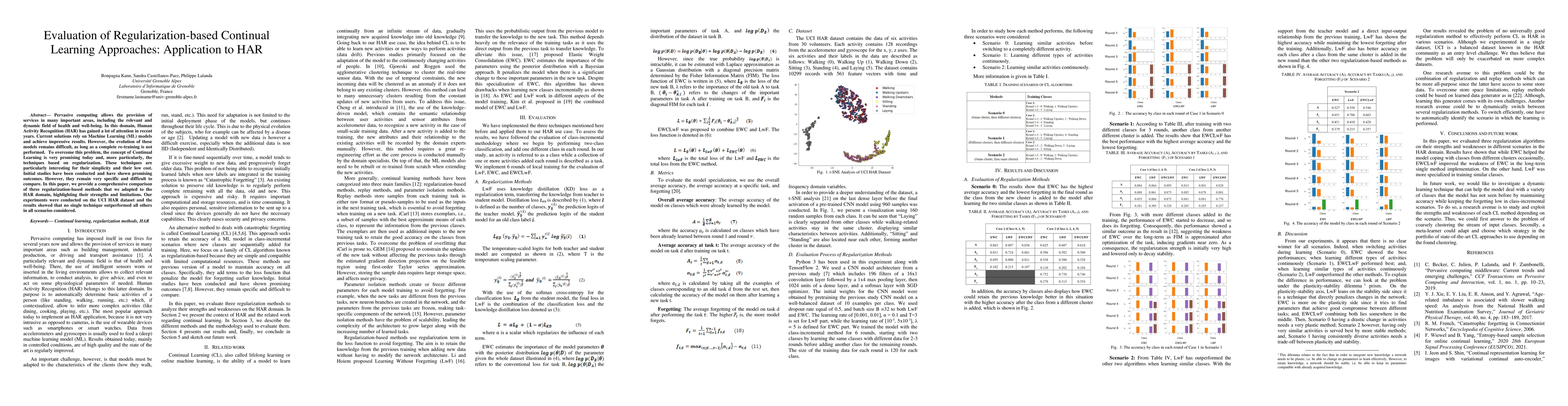Thumbnail for Evaluation of Regularization-based Continual Learning Approaches:
  Application to HAR