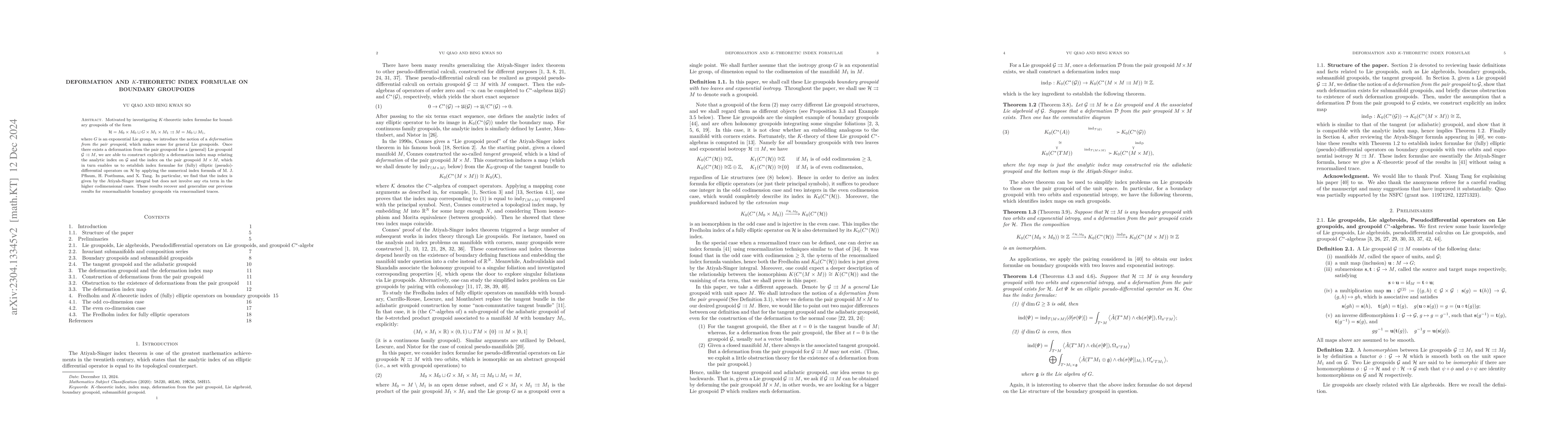 Thumbnail for Deformation and $K$-theoretic Index Formulae on Boundary Groupoids