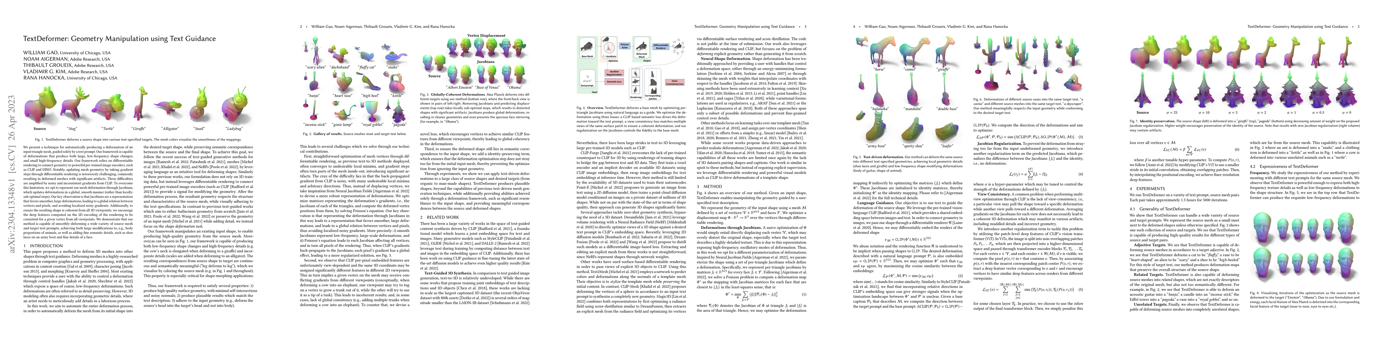 Thumbnail for TextDeformer: Geometry Manipulation using Text Guidance