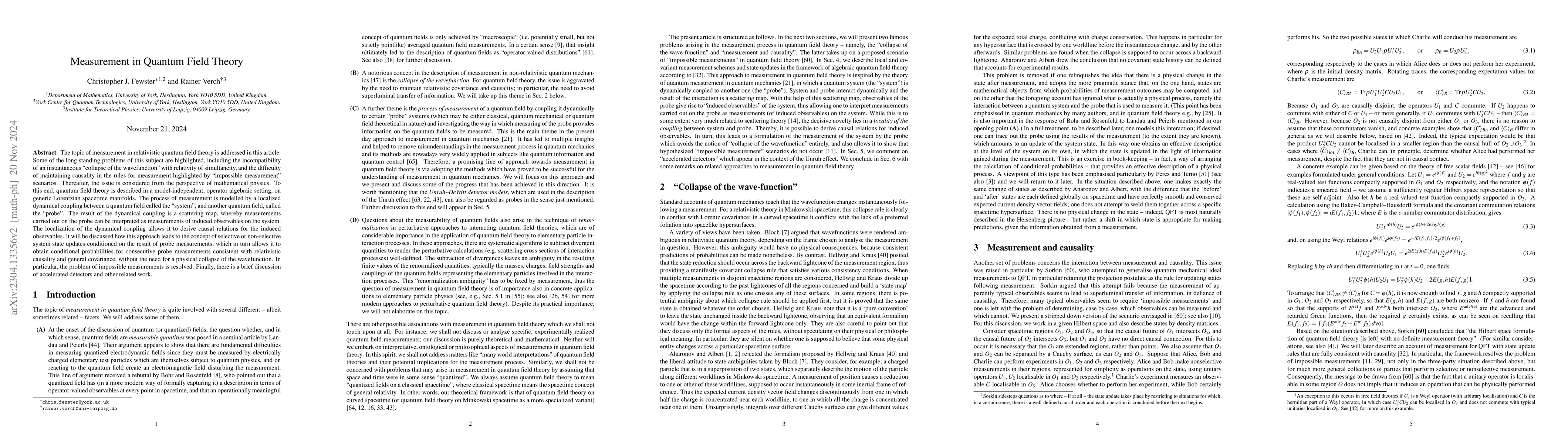 Thumbnail for Measurement in Quantum Field Theory