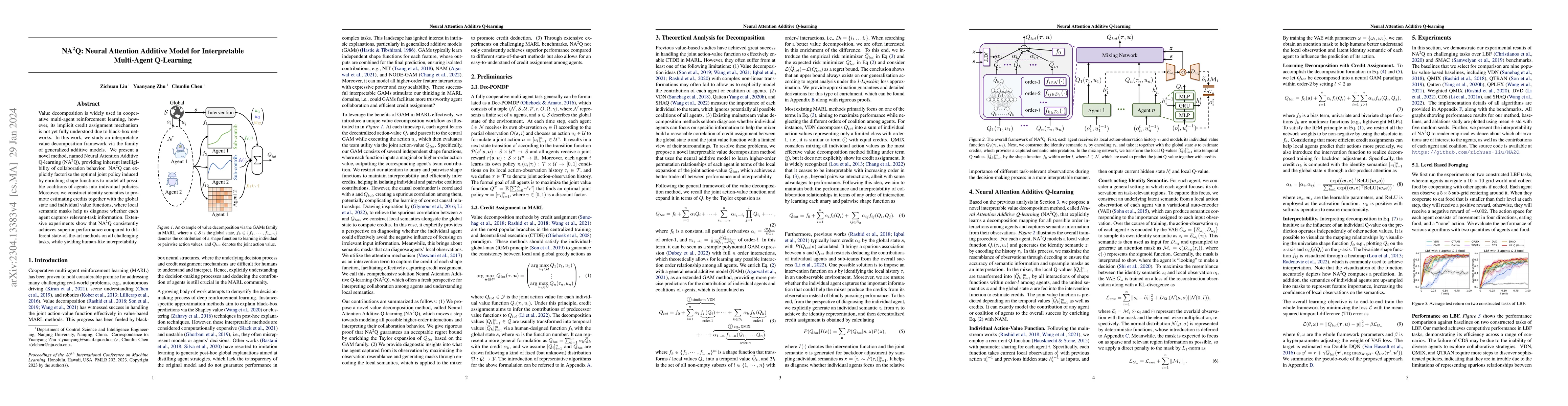 Thumbnail for N$\text{A}^\text{2}$Q: Neural Attention Additive Model for Interpretable
  Multi-Agent Q-Learning