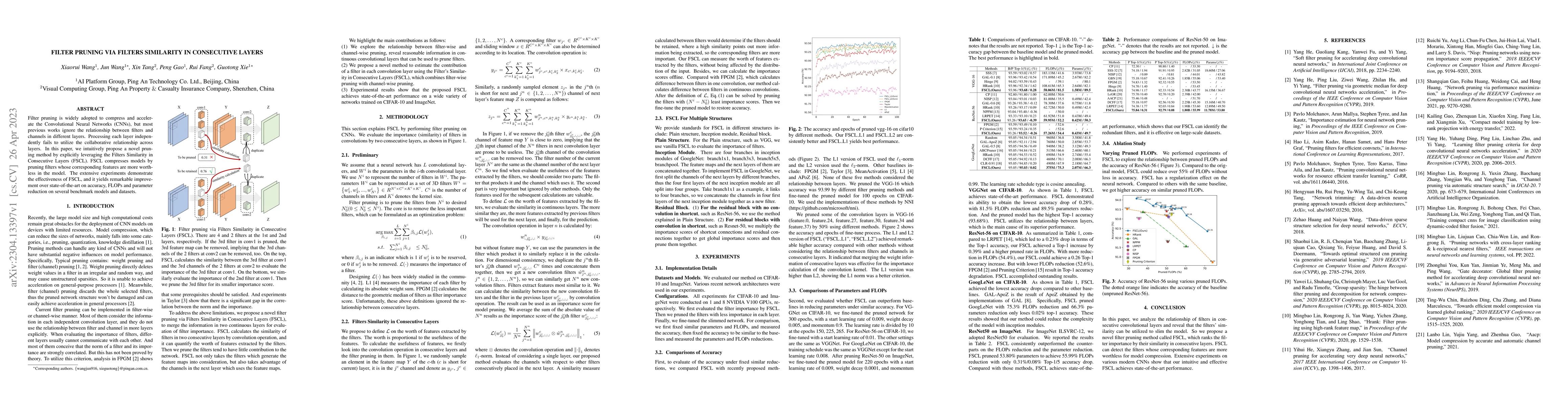 Thumbnail for Filter Pruning via Filters Similarity in Consecutive Layers
