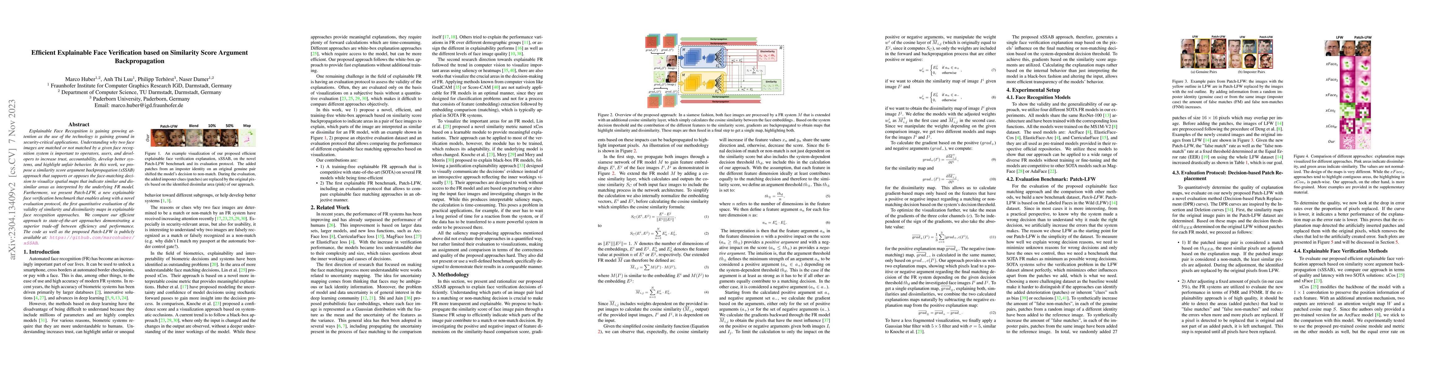 Thumbnail for Efficient Explainable Face Verification based on Similarity Score
  Argument Backpropagation