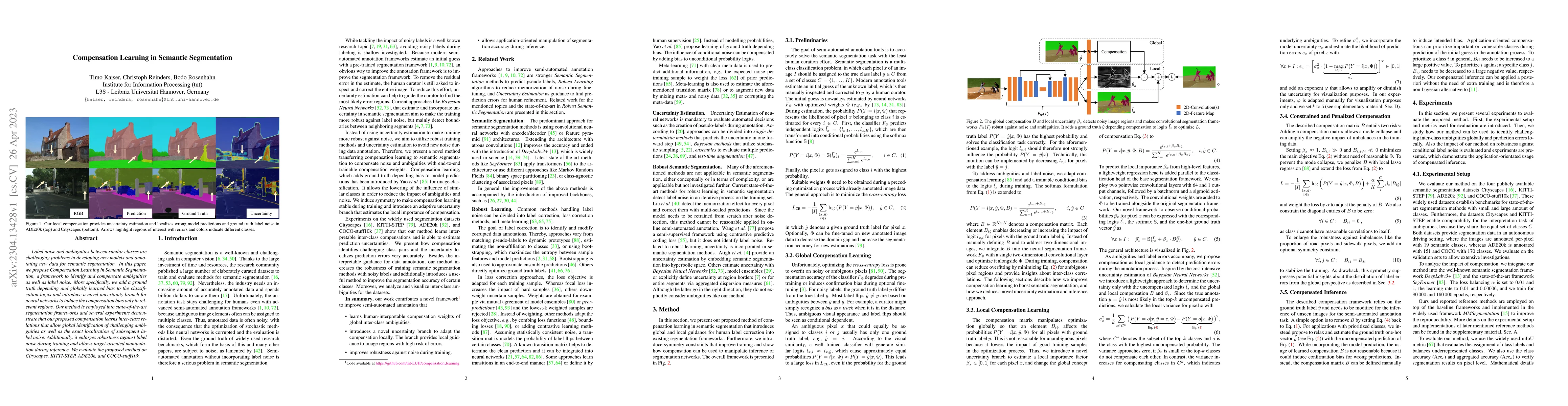 Thumbnail for Compensation Learning in Semantic Segmentation