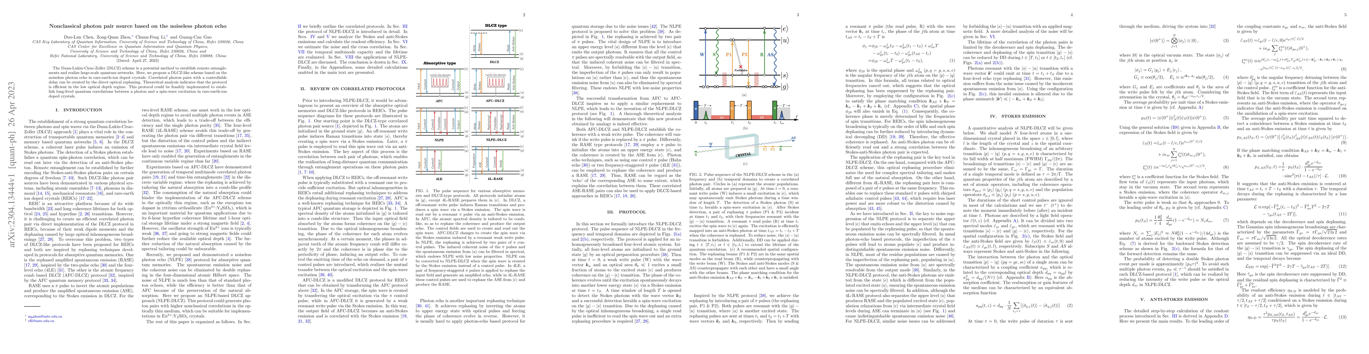 Thumbnail for Nonclassical photon-pair source based on noiseless photon echo