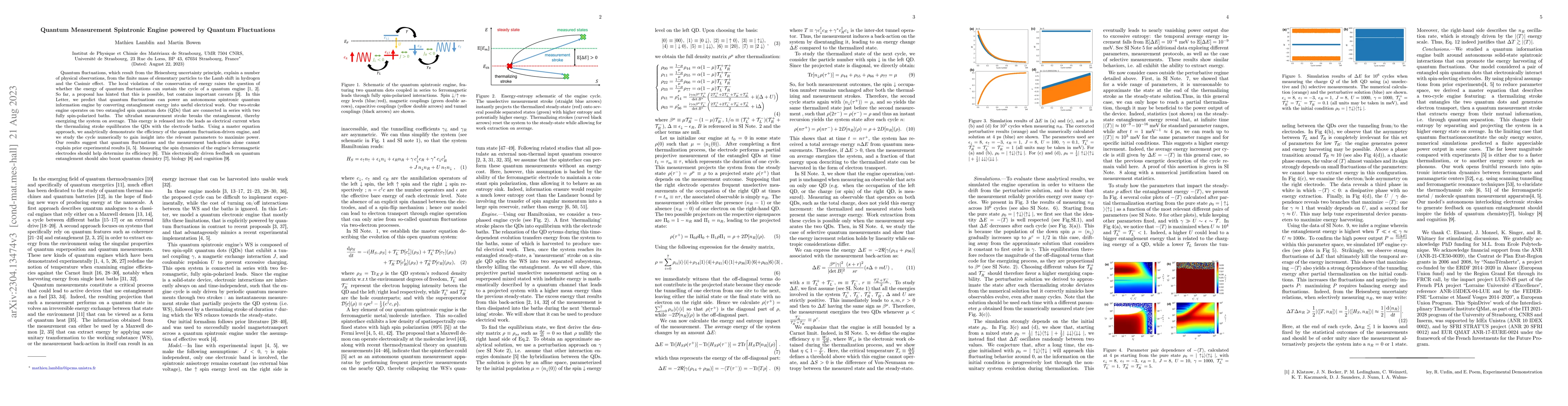 Thumbnail for The Quantum Measurement Spintronic Engine: Using Entanglement to Harvest
  Vacuum Fluctuations