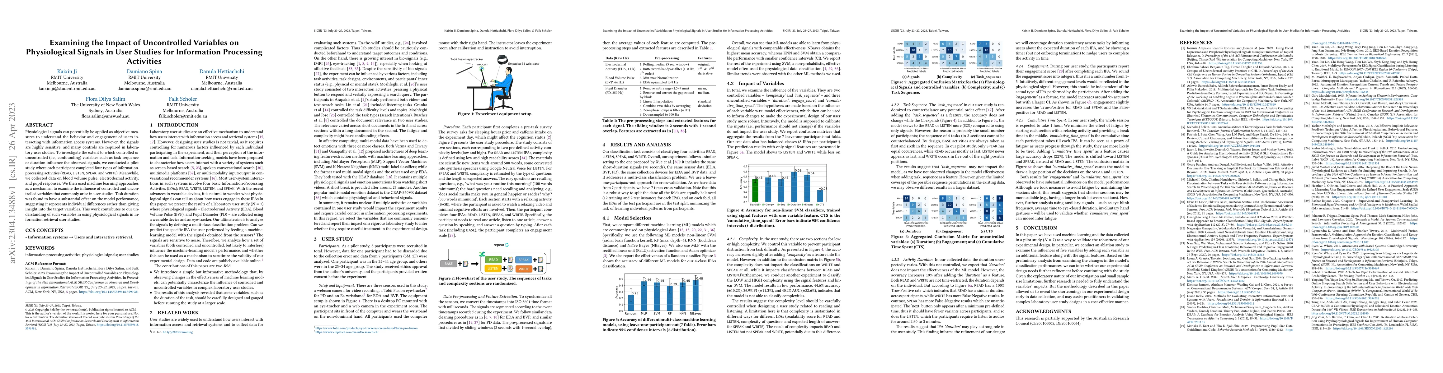 Thumbnail for Examining the Impact of Uncontrolled Variables on Physiological Signals
  in User Studies for Information Processing Activities
