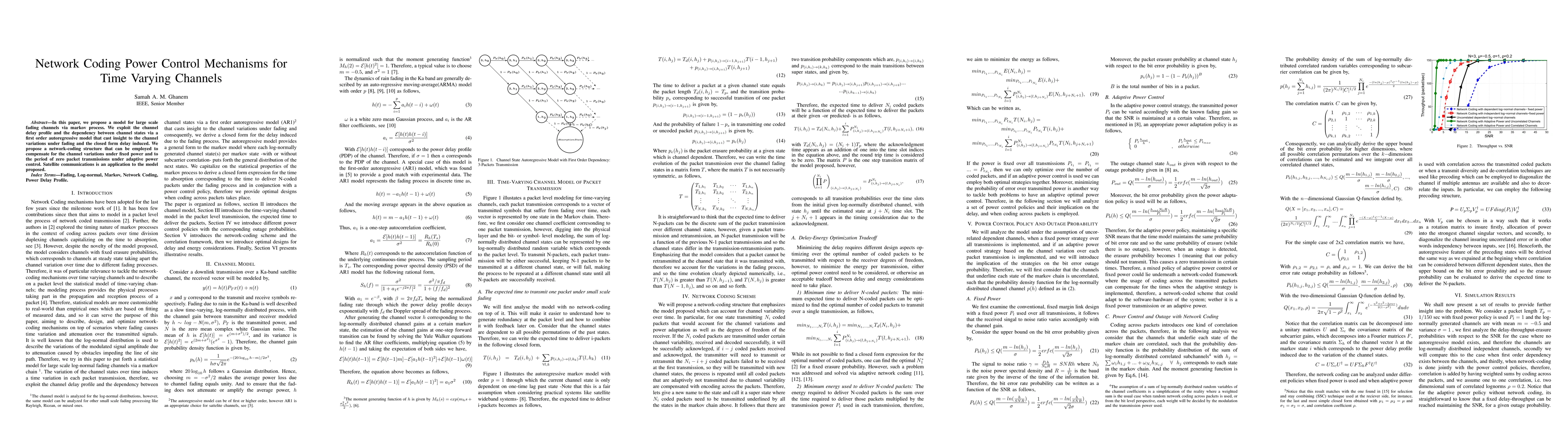 Thumbnail for Network Coding Power Control Mechanisms for Time Varying Channels