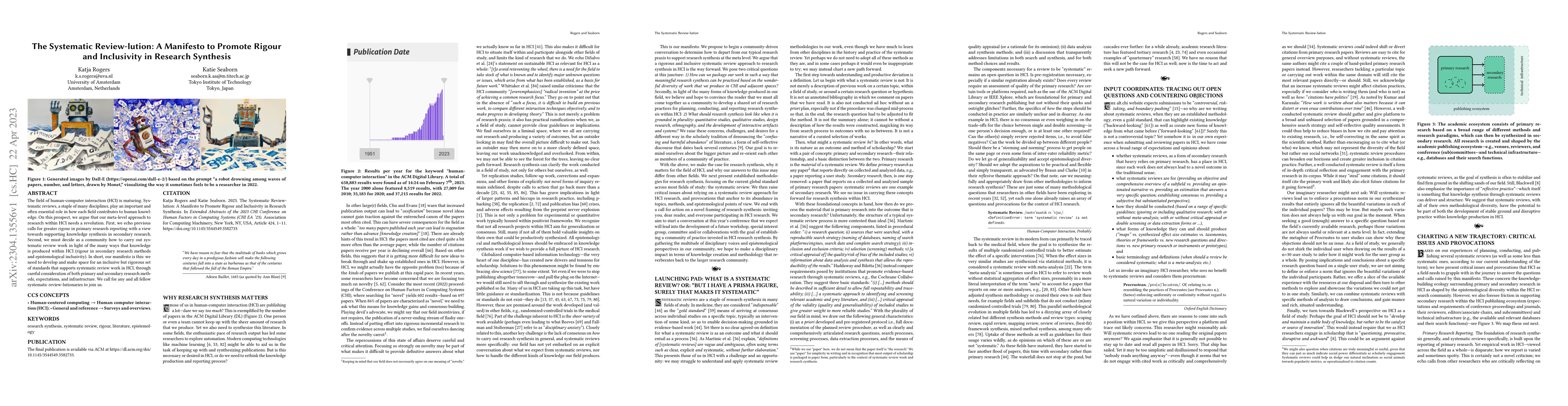 Thumbnail for The Systematic Review-lution: A Manifesto to Promote Rigour and
  Inclusivity in Research Synthesis