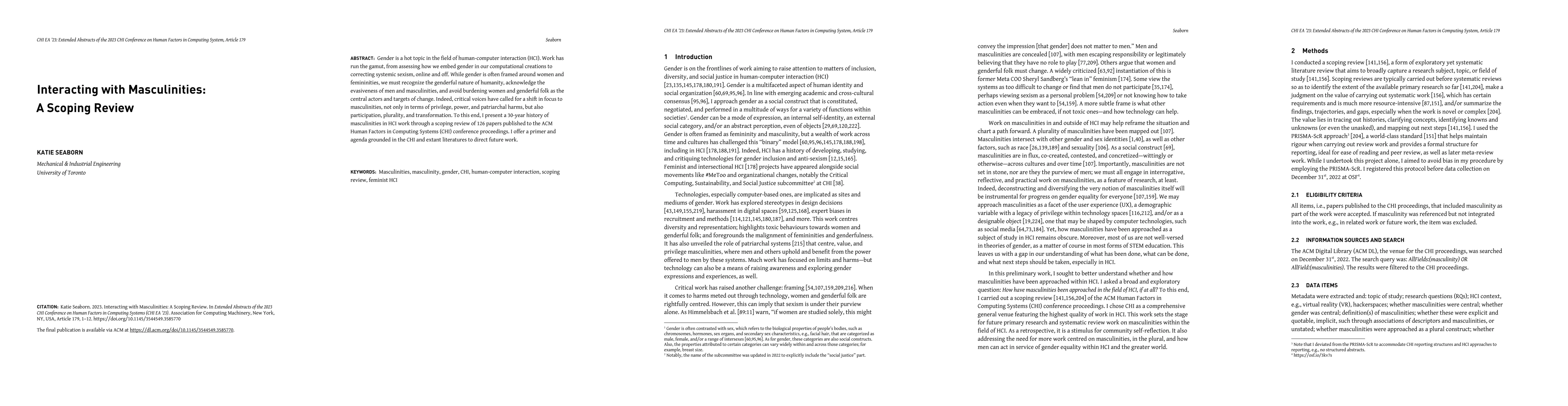Thumbnail for Interacting with Masculinities: A Scoping Review