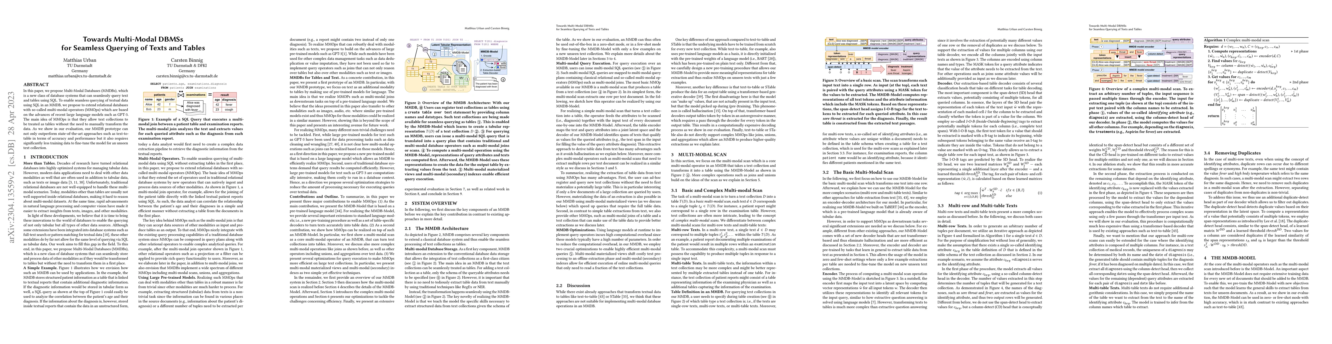 Thumbnail for Towards Multi-Modal DBMSs for Seamless Querying of Texts and Tables
