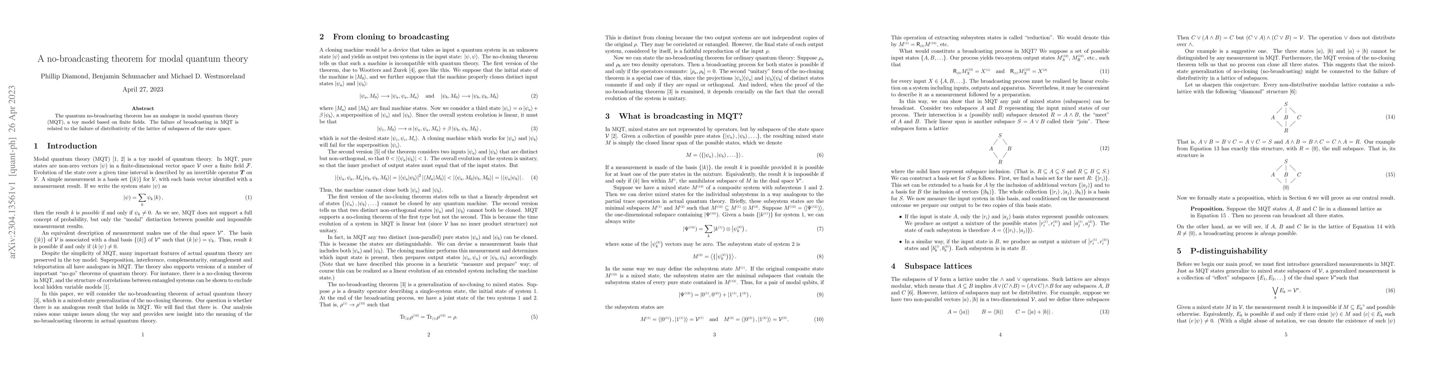 Thumbnail for A no-broadcasting theorem for modal quantum theory