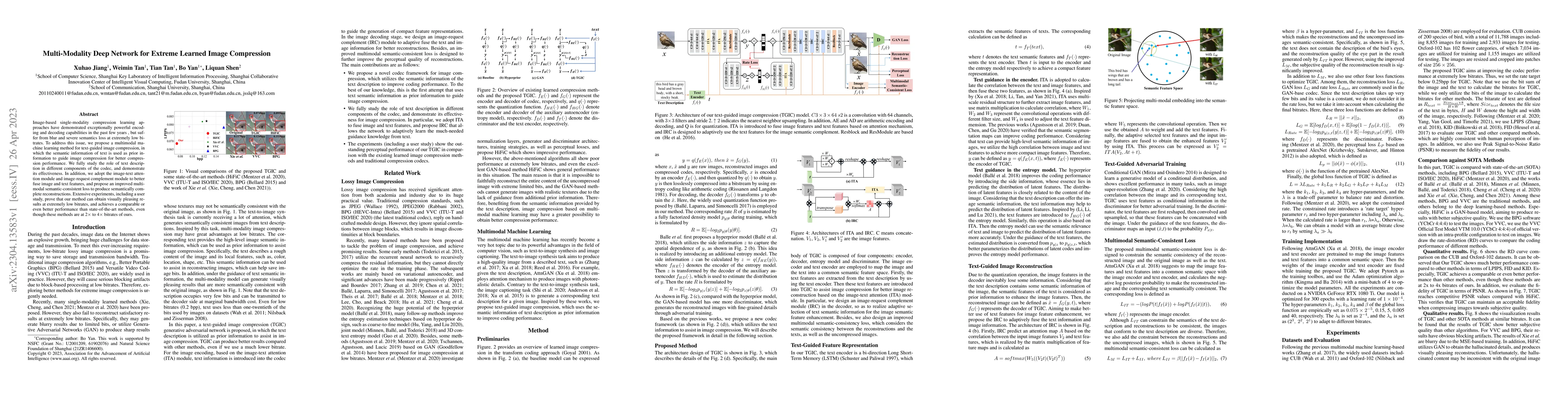 Thumbnail for Multi-Modality Deep Network for Extreme Learned Image Compression