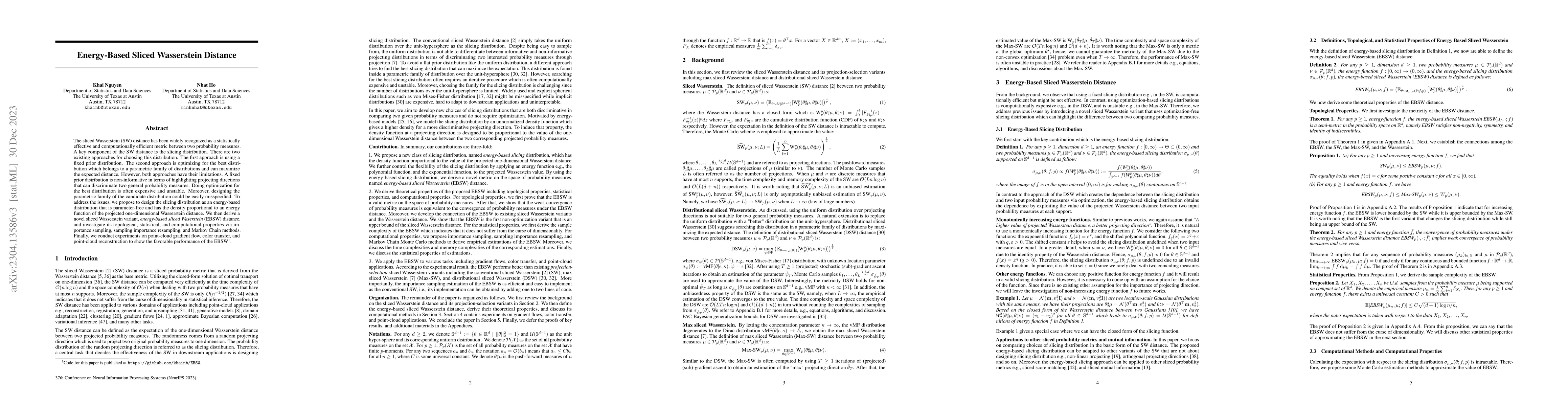 Thumbnail for Energy-Based Sliced Wasserstein Distance