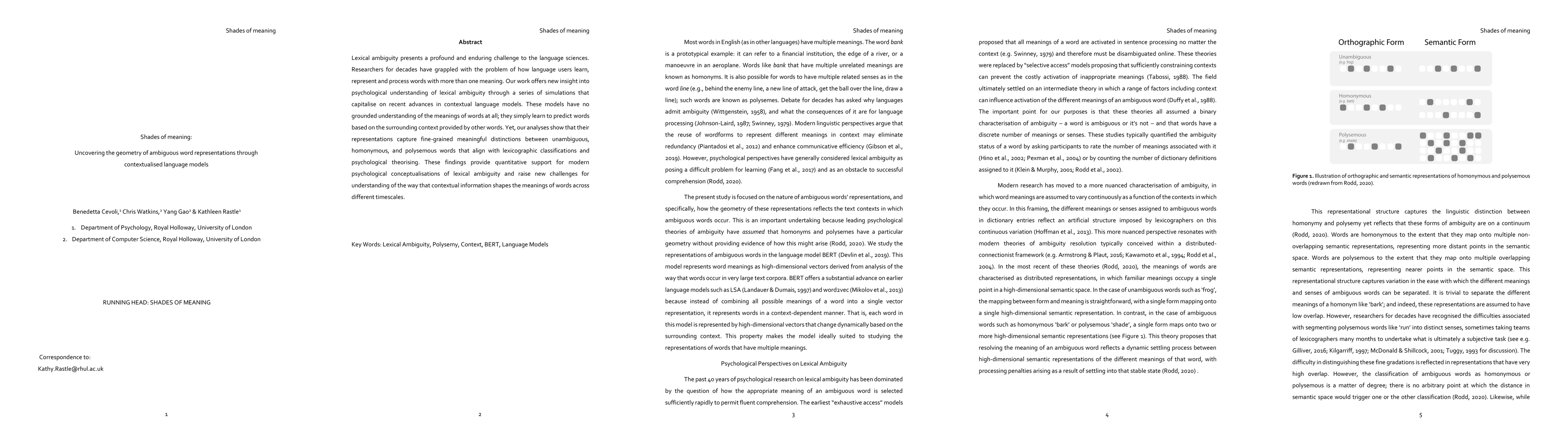 Thumbnail for Shades of meaning: Uncovering the geometry of ambiguous word
  representations through contextualised language models