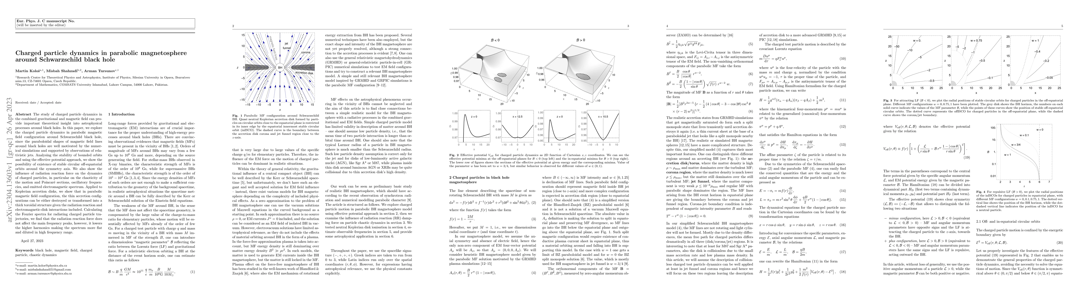 Thumbnail for Charged particle dynamics in parabolic magnetosphere around
  Schwarzschild black hole