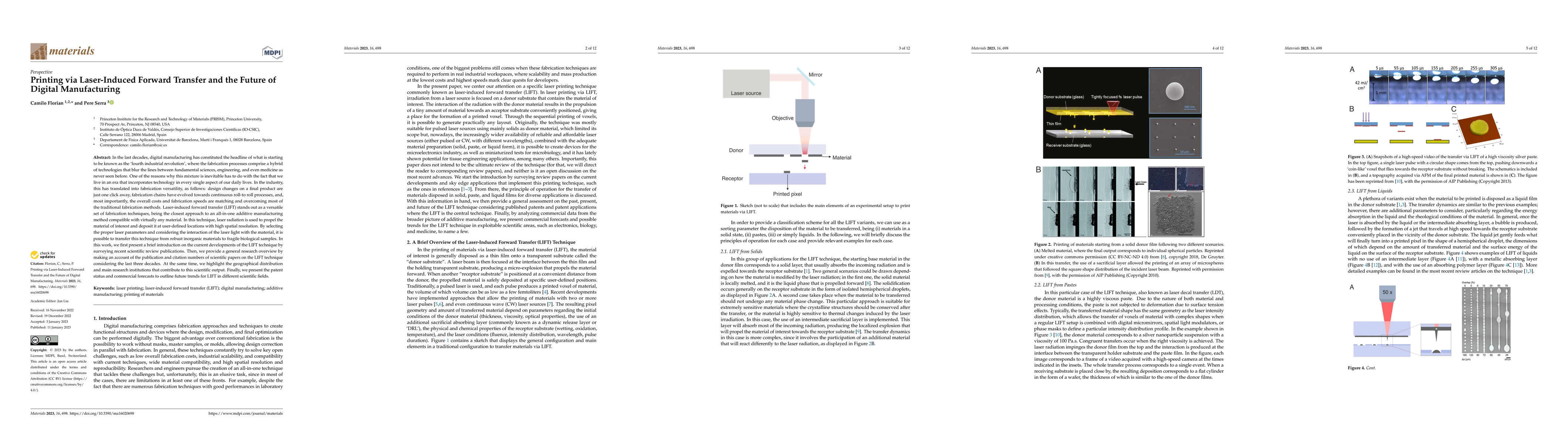 Thumbnail for Printing via Laser-Induced Forward Transfer and the Future of Digital
  Manufacturing