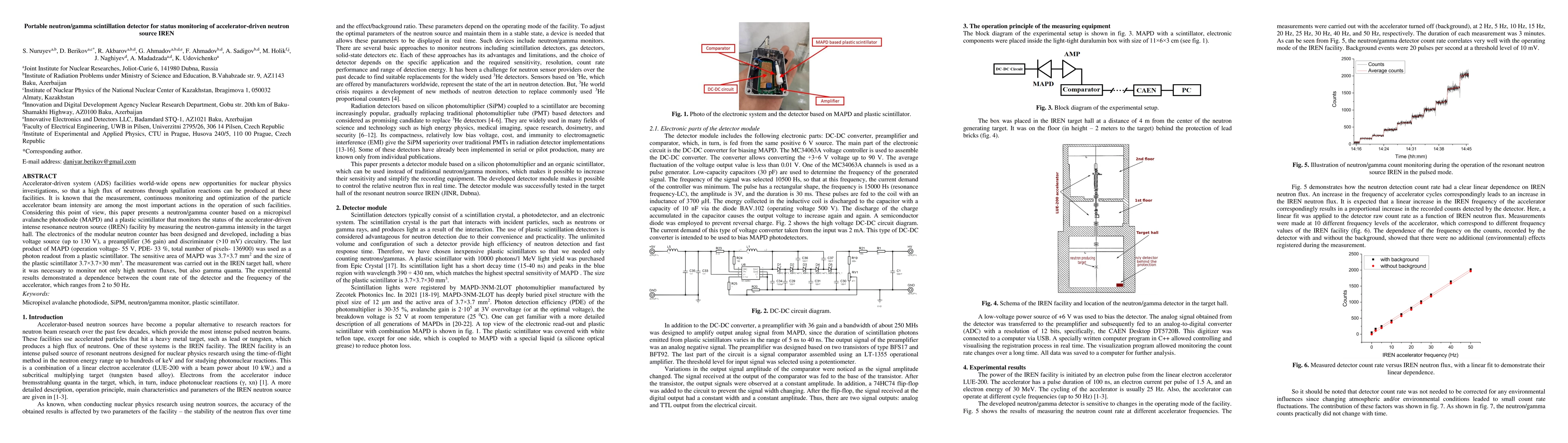 Thumbnail for Portable neutron/gamma scintillation detector for status monitoring of
  accelerator-driven neutron source IREN