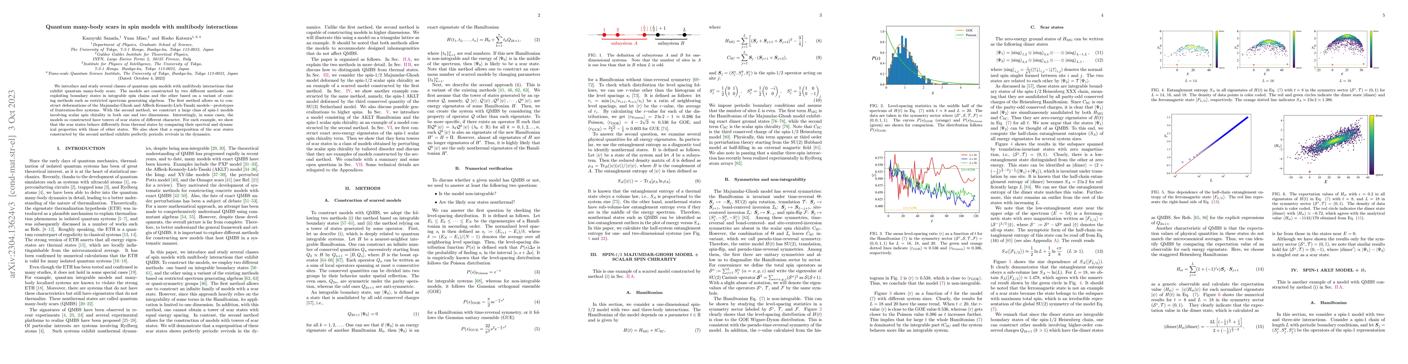 Thumbnail for Quantum many-body scars in spin models with multibody interactions