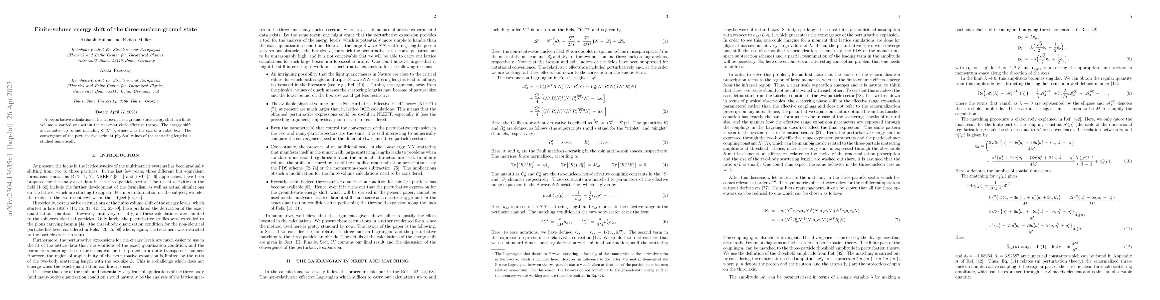 Thumbnail for Finite-volume energy shift of the three-nucleon ground state