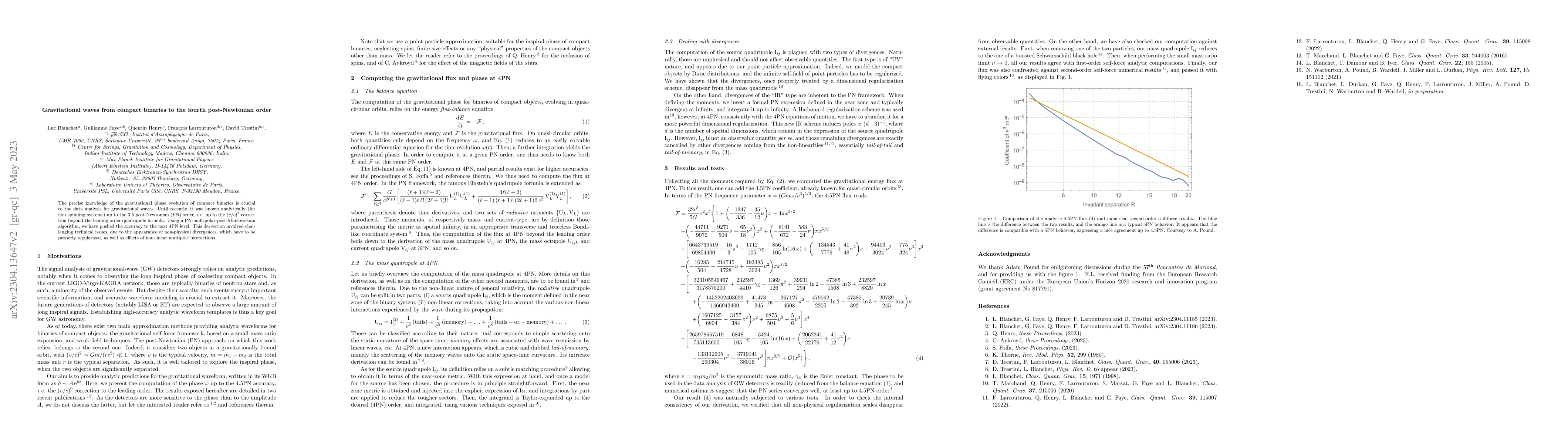 Thumbnail for Gravitational waves from compact binaries to the fourth post-Newtonian
  order